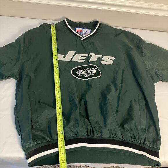 New York Jets TEAM NFL Vintage Sideline Pullover Windbreaker Jacket Size XL - Picture 10 of 10